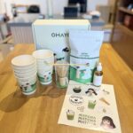 Ohayo Signature Box ⭐️ ( matcha latte 100g , 10 paper cups , spoon & whisk , syrup vanilla , sticker ) limited edition ❗️